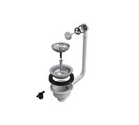 Piletta per lavello cucina Bonomini con troppopieno tondo 1 1/2 ottone 1975LX64B0