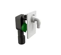 Bonomini 3200EC50B9 Sifone ad Incasso per Lavatrice o Lavastoviglie, Nero/Cromato