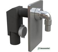 Bonomini 3400CR40B9 Sifone ad Incasso per Lavatrice o Lavastoviglie, Nero/Cromato