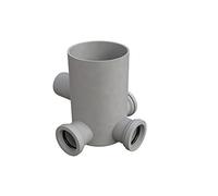 Bonomini Pozzetto a pavimento 6560RD12RG2 a 4 vie D 40 mm H 120 mm Grigio/Metallo