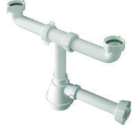 Sifone per lavello Bonomini Fiasca a 2 vie 1 1/2 bianco 1320CP40B0
