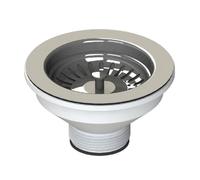 BONOMINI Valvola Lavandino Cestello DN 40 (11/2) x 114 mm Acciaio Inossidabile