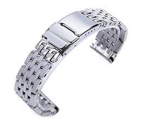 BONOOL 22mm 24mm cinturino orologio in acciaio inossidabile argento per cinturino Breitling cinturino per cinturini AVENGER NAVITIMER SUPEROCEAN