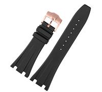 BONOOL Cinturino in gomma siliconica nera per Audemars per cinturino Piguet 28mm Orologio AP Band Bracciale da uomo con fibbia a farfalla strumenti