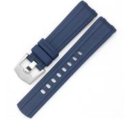 BONOOL Cinturino per orologio da 20 mm Sostituzione per Omega Seamaster 300 Cinturino in silicone con estremità curva in gomma fluorurata Fibbia in acciaio inossidabile