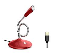 BONOOL Microfono 360° Regolazione Libera Discorso in Studio Mini Microfono Gaming Chat Registrazione Microfono USB Desktop PC Laptop (Colore : White-Dinosaur Doodle4)