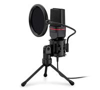 BONOOL Microfono a condensatore con treppiede Audio Microfono da studio per computer da 3,5 mm per telefono PC