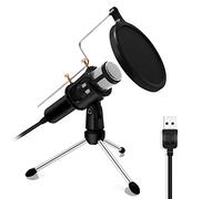 BONOOL Microfono a condensatore professionale per computer portatile PC Spina USB Supporto Studio Podcasting Registrazione Microfono