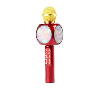 BONOOL Microfono con luce a LED Microfono palmare Microfono FM per trasmissione per musica Canto Altoparlante (Colore : White-Dinosaur Doodle4)