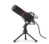 BONOOL Microfono di registrazione a condensatore USB in metallo con treppiede per computer portatile Studio cardioide per registrazione di voci Voice over