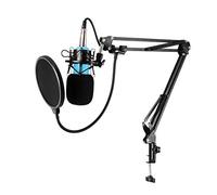 BONOOL Set di microfoni a condensatore cardioide per registrazione da studio Microfono per musica con condensatore per canto KTV con parabrezza antiurto