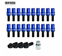 BONOSS 20x Bulloni di bloccaggio ruota forgiati blu per BMW G20 G21 M3 G30 M5...