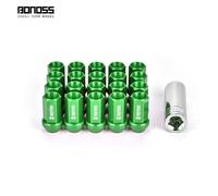 BONOSS 20x dadi di fissaggio ruota forgiata verde per Tesla Model 3 Performan...
