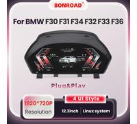 BONROAD Linux 12.3 ''1920*720P Auto Strumento Digitale Pannello Per BMW F30 F31 F32 F33 F34 F36 Cruscotto Tachimetro Display Cluster Without HUD