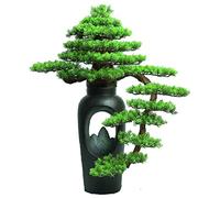 Bonsai Albero finto Decorazione Grande albero bonsai artificiale, decorazione di piante finte, piante finte da casa in vaso in vaso di ceramica nera for la decorazione di interni domestici Pianta fint