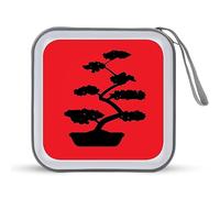 Bonsai Albero Giapponese Sol Levante Divertente Porta CD 40 Capacità DVD Custodia Protettiva Dischi Organizer Borsa per Auto Casa Viaggio