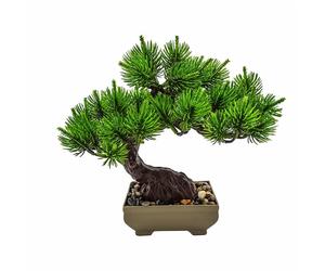 Bonsai Artificiale 23x23,5 Pino Giapponese Pianta Decorazione Casa Ufficio 84019