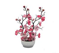 Bonsai artificiale a basso sforzo per una bellezza costante in interni, resiste allo sbiadimento e mantiene la forma nel tempo (rosa)