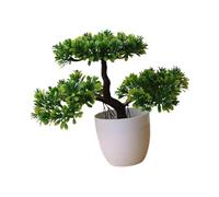 Bonsai artificiale con vasi, piccole piante finte per tavolo, casa, cortile