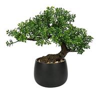 Bonsai artificiale di ginepro, pianta artificiale per interni, decorazione con vaso in ceramica per casa, tavolo, ufficio, scrivania, bagno, mensola, camera da letto, soggiorno, casa colonica