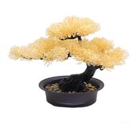 Bonsai artificiale in pino per interni in ambienti di lavoro, case e studi con struttura in plastica che non sbiadisce (H)