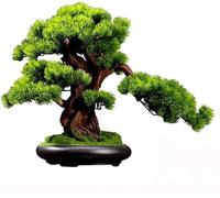 Bonsai artificiale, pianta di pino artificiale per interni, grande albero finto in vaso per soggiorno e micro paesaggio