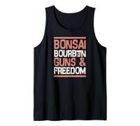 Bonsai Bourbon Guns And Freedom USA Patriotic Dad American Canotta