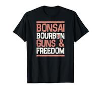 Bonsai Bourbon Guns And Freedom USA Patriotic Dad American Maglietta