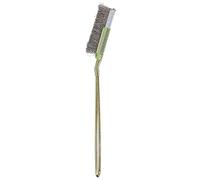 Bonsai Brush Garden Tool | Curved & Straight Head Steel Design for Accurate Maintenance | Dedicated Bonsai Care Kit for Soil/Moss/Roots | Protective & Ergonomic Grip (Straight Head)