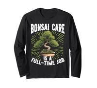 Bonsai Care è un lavoro a tempo pieno Grafica dell'albero di bonsai giapponese Maglia a Manica