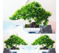 Bonsai da Esterno Piante Finte Fiori Artificiali Decorazione Giardino con Vaso