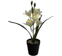 Bonsai di magnolia artificiale realistica con 6 fiori e dettagli stampati in 3D per fotografie di matrimonio o decorazione del soggiorno, 38 cm (bianco)