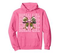Bonsai Girl Tree Giapponese Zen Rosa Coquette Bow Felpa con Cappuccio