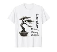 Bonsai Hobbyist Sumi e Patience Potatura Devozione Arte Maglietta