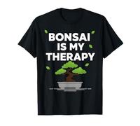 Bonsai Is My Therapy Citazione Zen Amante Piante Maglietta