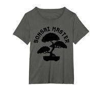 Bonsai Master Giappone Regalo Maglietta, Donna Plus-Size, Asfalto, 5X