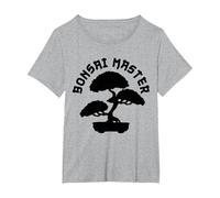 Bonsai Master Giappone Regalo Maglietta, Donna Plus-Size, Grigio Melange, 6X