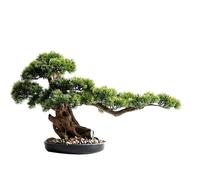 Bonsai Piccoli Accogliente Pino Simulazione Pianta Bonsai Ingresso Soggiorno Pianta verde Grande albero finto Hotel Podocarpus Decorazione Ornamenti Bonsai Artificiali(A)