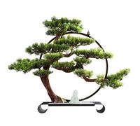 Bonsai Piccoli Simulazione Albero Bonsai Ingresso Decorazione del paesaggio Albero finto Riflusso Ornamenti di incenso con anello luminoso Bonsai Artificiali