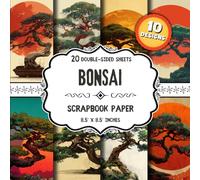Bonsai Scrapbook Paper: Japanese Miniature Tree & Nature Craft Paper | 10 Designs | 20 Double-Sided Sheets for Collage, Mixed Media, Origami & DIY Projects | 8.5 x 8.5