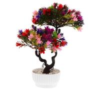 Bonsai Simulato di Pino, Decorazione Floreale Artificiale in Plastica | Soggiorno e Arredamento Stanza, Aspetto Vivido e Brillante, Facile da Pulire e Curare
