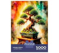 Bonsai Tree Art 1000 Pezzi Puzzle Per Adulti Nature Serenity Puzzle Cartone Extra Spesso - Anti-stress E Viaggio, Regalo Natale 12+, Allenamento Mentale Per Adulti E Bambini 70x50cm/1000pcs
