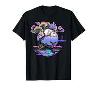 Bonsai Tree Cristalli di Quarzo Vaporwave Grafica Giapponese Maglietta