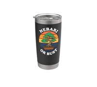 Bonsai Tree Nebari Or Bust Vintage Sunset Gardening Bicchiere termico in acciaio inox doppia parete