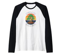 Bonsai Tree Nebari Or Bust Vintage Sunset Gardening Maglia con Maniche Raglan