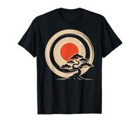 Bonsai Tree Samurai Art in Japanese Zen Buddhist Enso Circle Maglietta