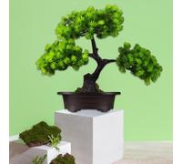 Bonsai Verde Artificiale, Vaso Decorativo per Bonsai, Piccole Piante,