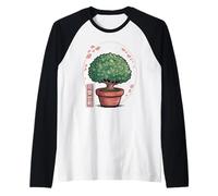 Bonsai Zen - Vibrazioni Giapponesi per Amanti delle Piante Kawaii Maglia con Maniche Raglan