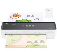 Bonsaii L421-A - Plastificatrice A4 per evitare morsetti e ondulazioni, adatta per ufficio e casa, 80-100 micron, con 5 fogli di pellicola di laminazione A4