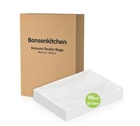 Bonsenkitchen Sacchetti Sottovuoto Alimenti 50 Buste 20 x 30 cm Sacchetti